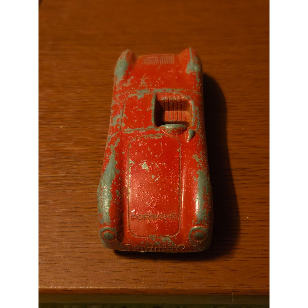 Vintage Tootsietoy Porsche 550 Spyder Diecast Car Red Chicago USA Made